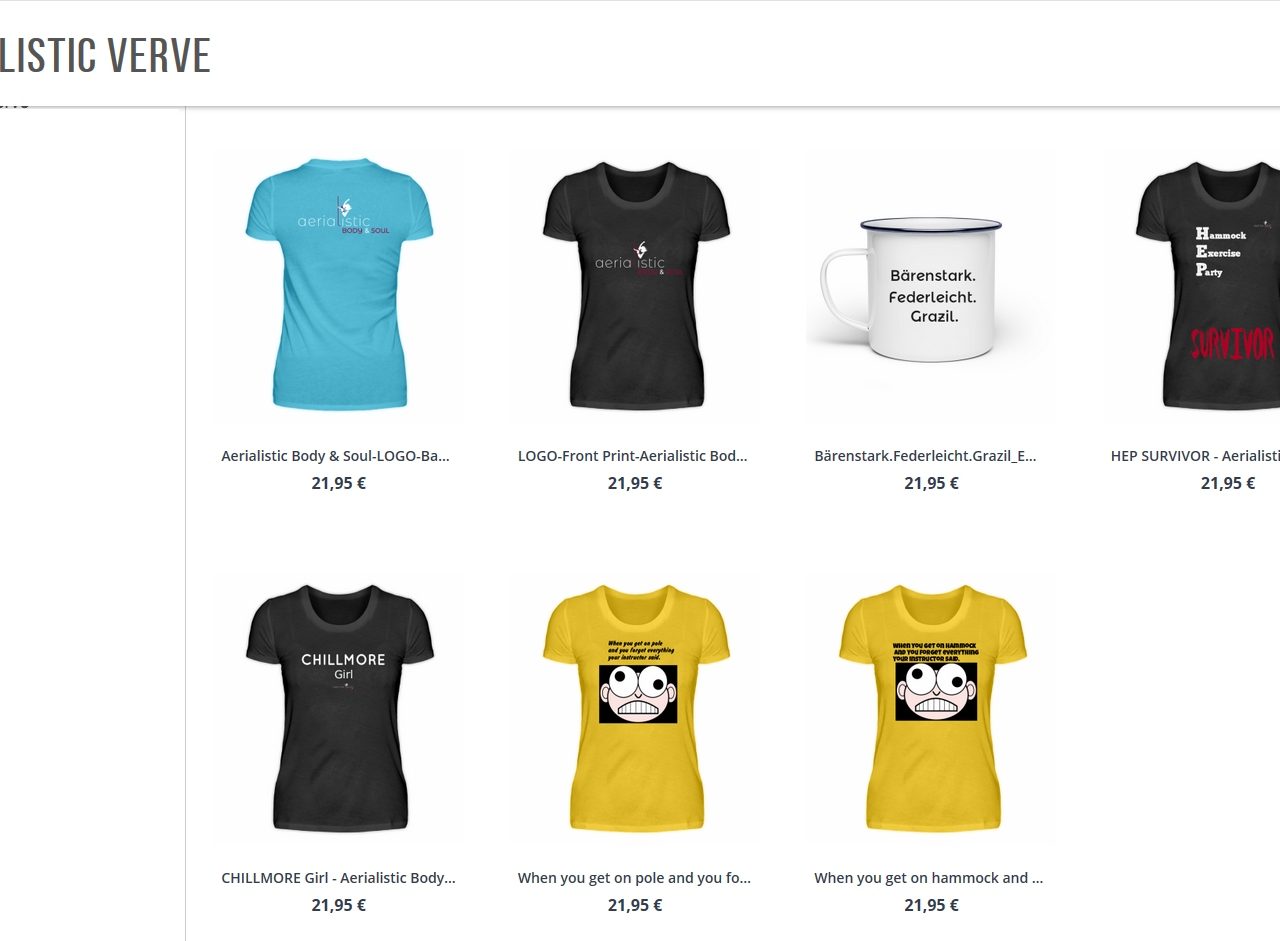 Besuche den Aerialistic Verve Shop auf Shirtee